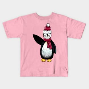 Waving Penguin Kids T-Shirt